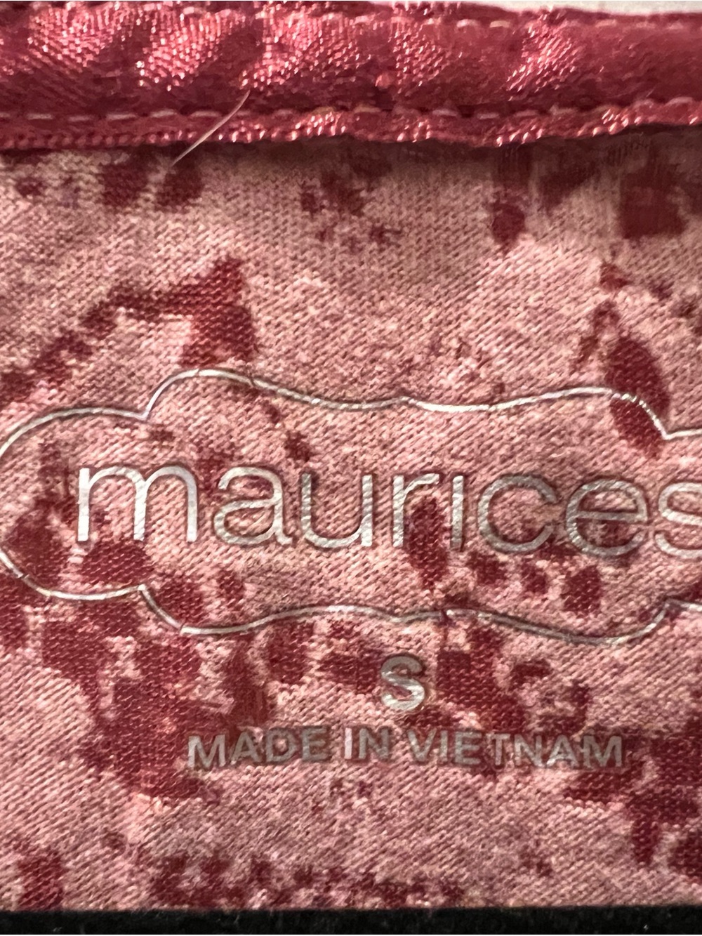 Maurices Dusty Rose Floral Jacquard Long Sleeve Knit Top Size Small - Picture 5 of 8